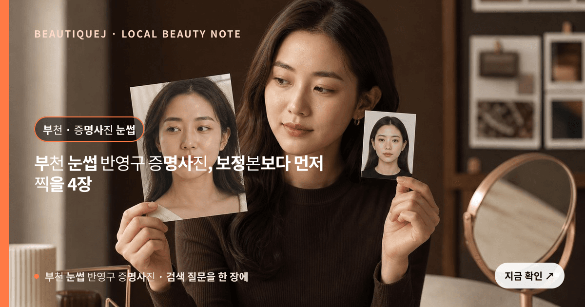 부천 눈썹 반영구 증명사진, 보정본보다 먼저 찍을 4장 관련 이미지