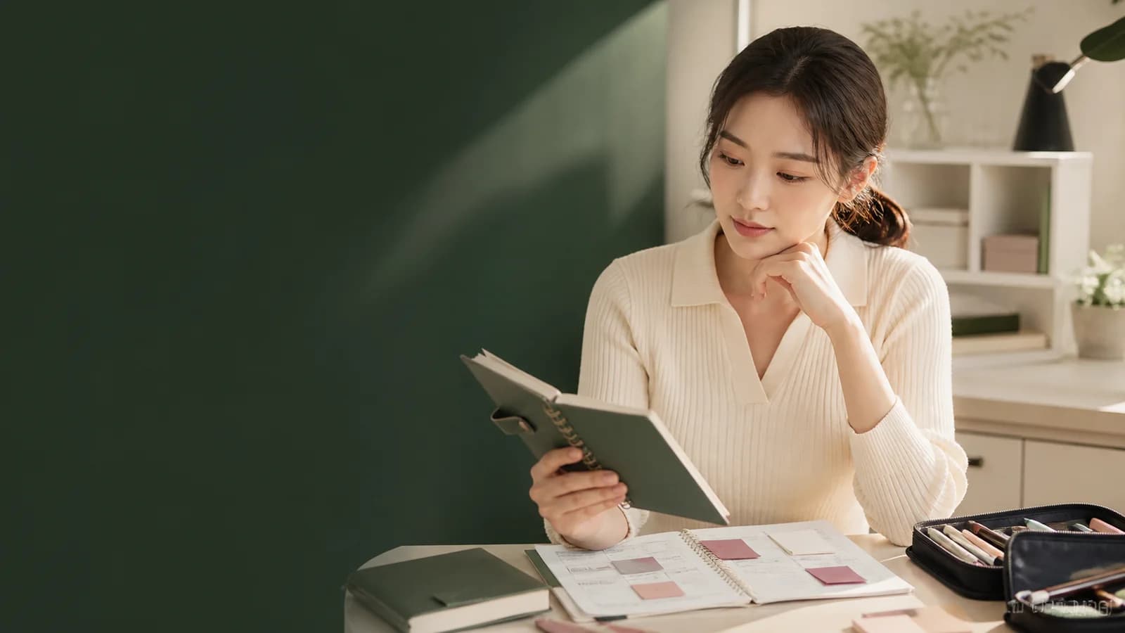 주말 수업과 평일 연습 달력을 함께 확인하는 한국 성인 학습자