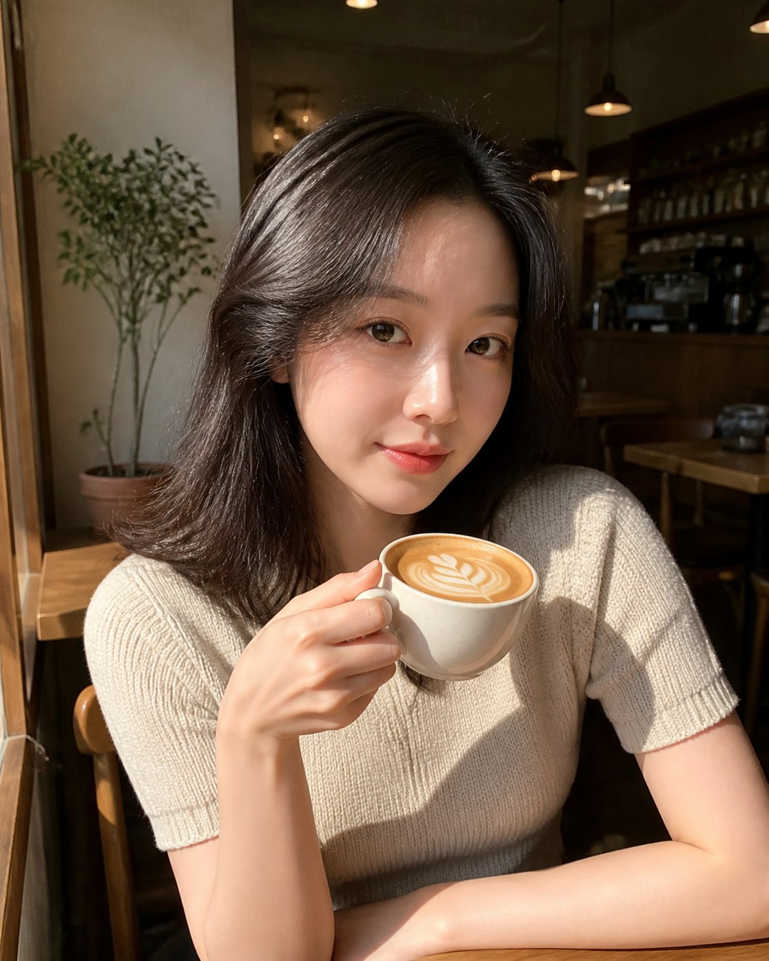 정면 얼굴에서 눈썹과 눈매의 전체 균형을 살펴보는 에디토리얼 이미지