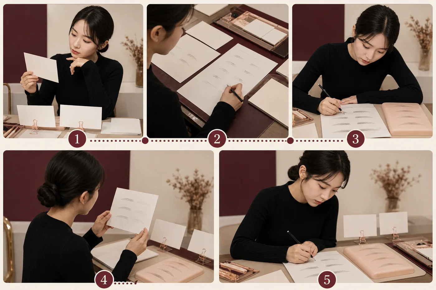 관찰 분해 저속 반복 피드백 재확인을 다섯 칸으로 나눈 보드